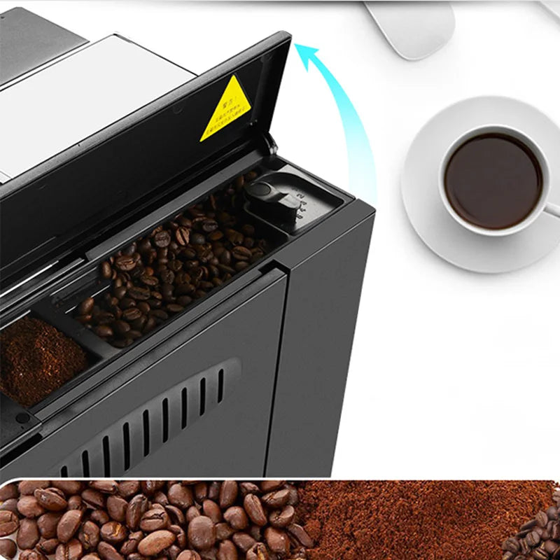 CLT-Q003 Smart Espresso Coffee Machine Automatic Pump-type Coffee Machine, 2-in-1 Grinding Milk Foam Maker 220v