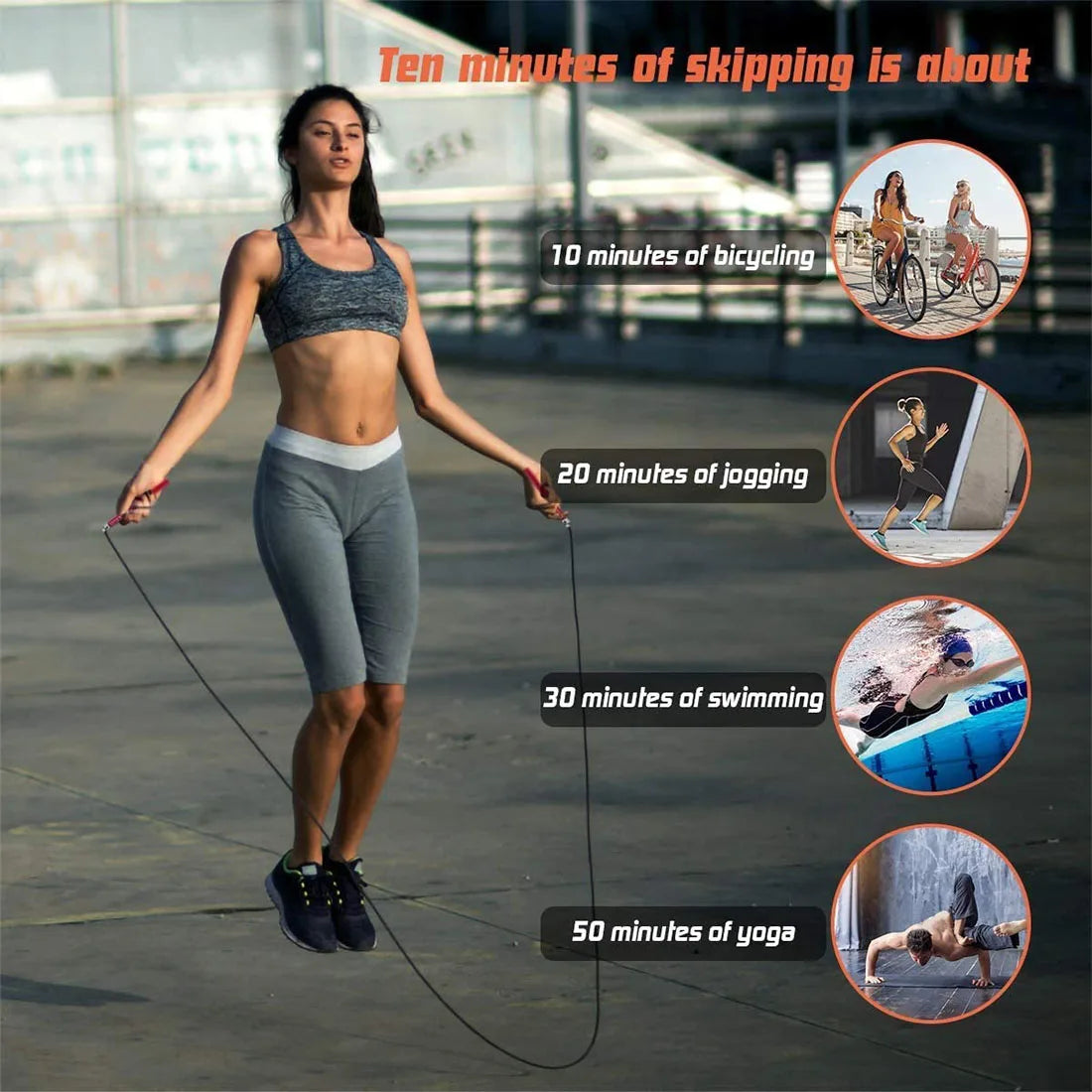 Jumping Rope Bearing Skipping Rope Men Workout Equipment Steel Wire Home Gym Exercise and Fitness MMA Boxing Training