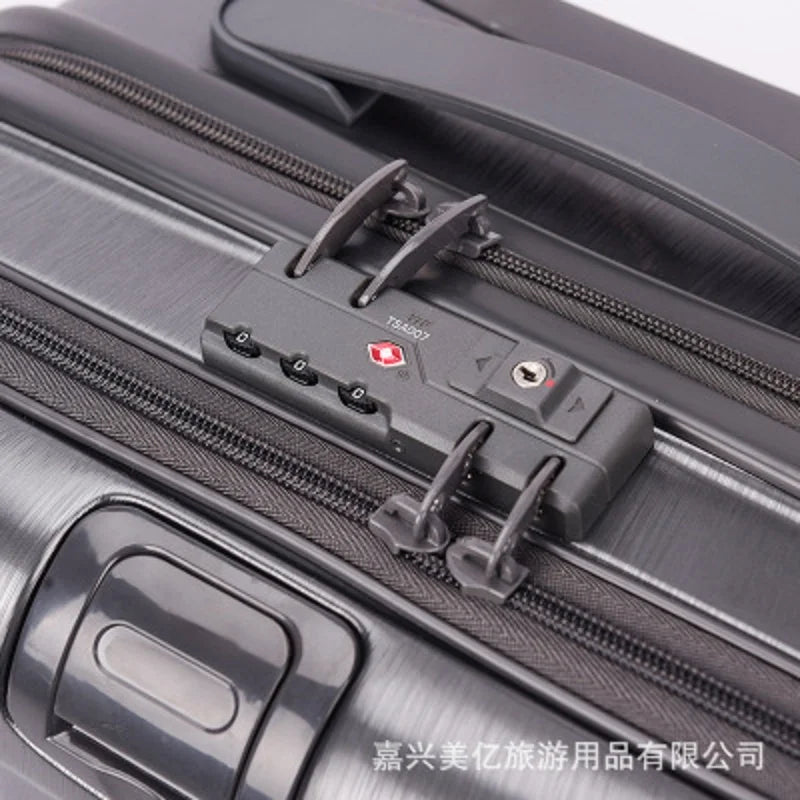 Multifunction Simple zipper customs password lock Boarding 20 inch size High quality PC  Rolling Luggage Spinner brand