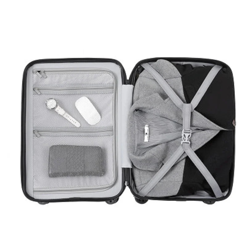 Multifunction Simple zipper customs password lock Boarding 20 inch size High quality PC  Rolling Luggage Spinner brand