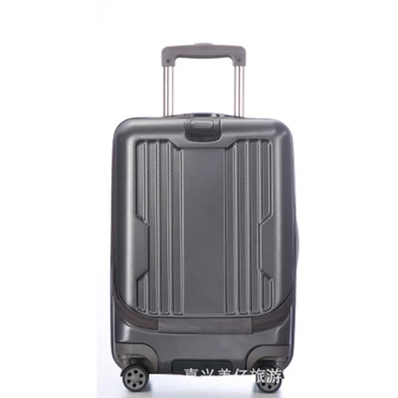 Multifunction Simple zipper customs password lock Boarding 20 inch size High quality PC  Rolling Luggage Spinner brand