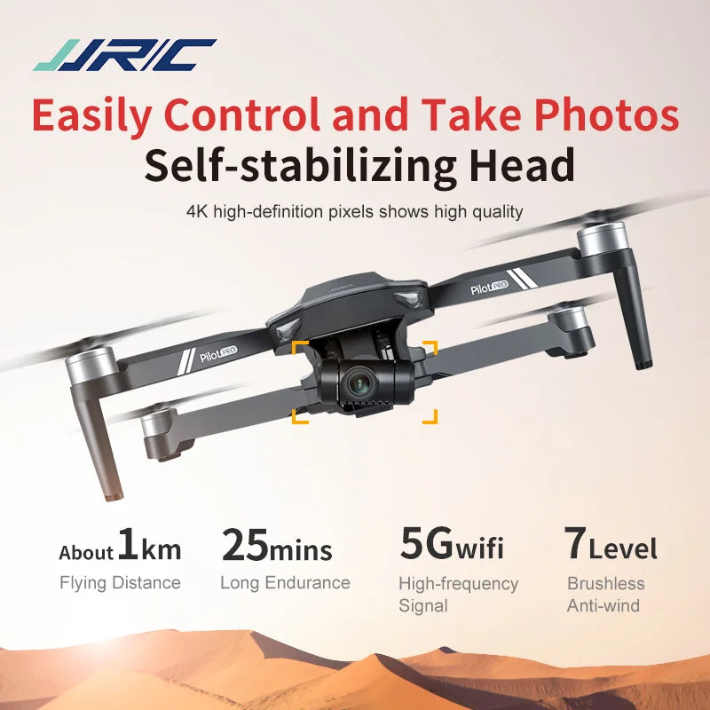 JJRC X19 RC Drone GPS Brushless with 4K Two-axis Gimbal Dual Camera Professional 5G Foldable obstacle Avoidance  Quadcopter