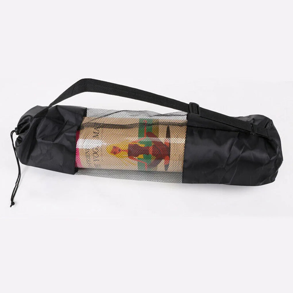 Portable 65/90cm Oxford Cloth Yoga Net Bag Wear-resistant Yoga Mat Bag Adjustable Carrier Pocket Foldable Washable Fitness Pouch