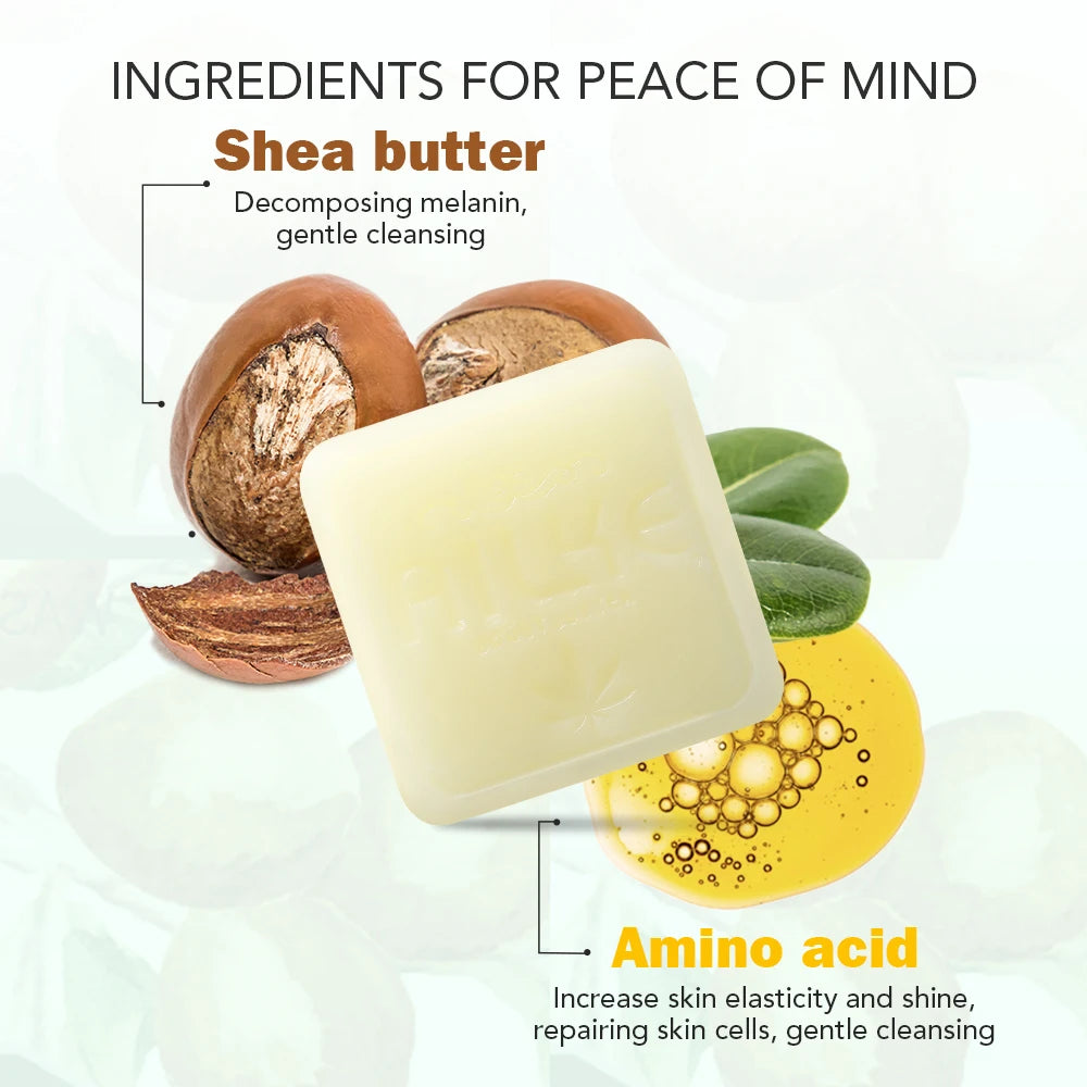 AILKE Organic Shea Butter Face Soap Whitening Body Natural Daily Gifts Wholesale Rose Kojic Acid Skin Lightening Hydration Soap