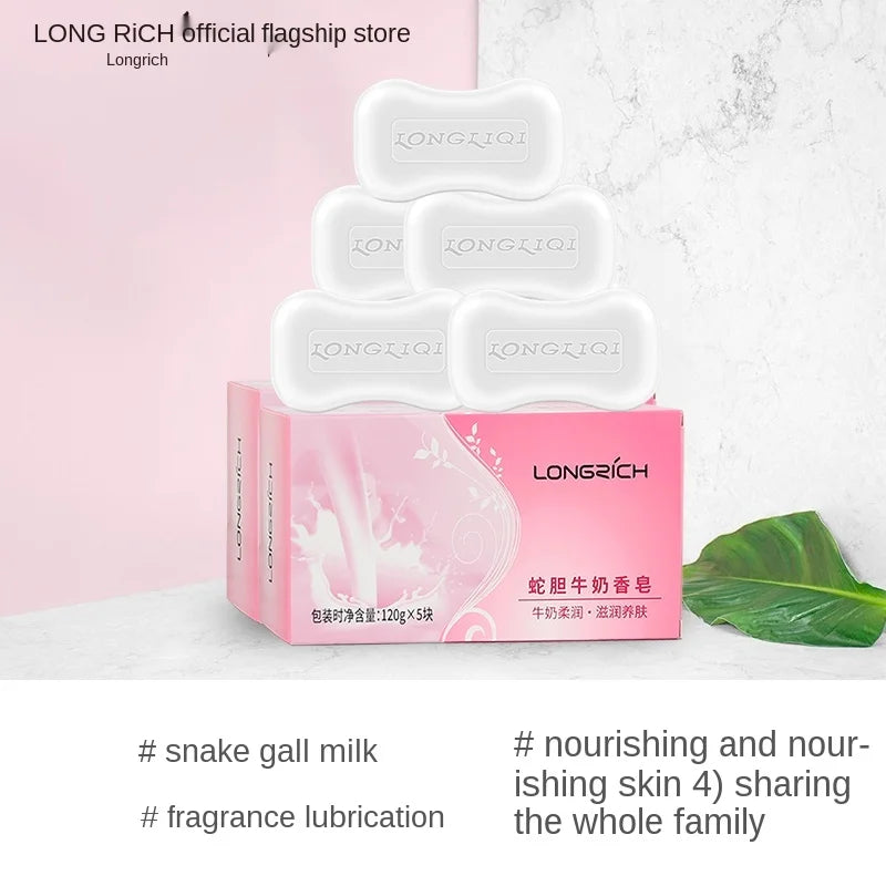 Cy Longliqi Snake Gall Milk Soap Face Washing Bath Hand Washing Household Soap Body Bath Soap