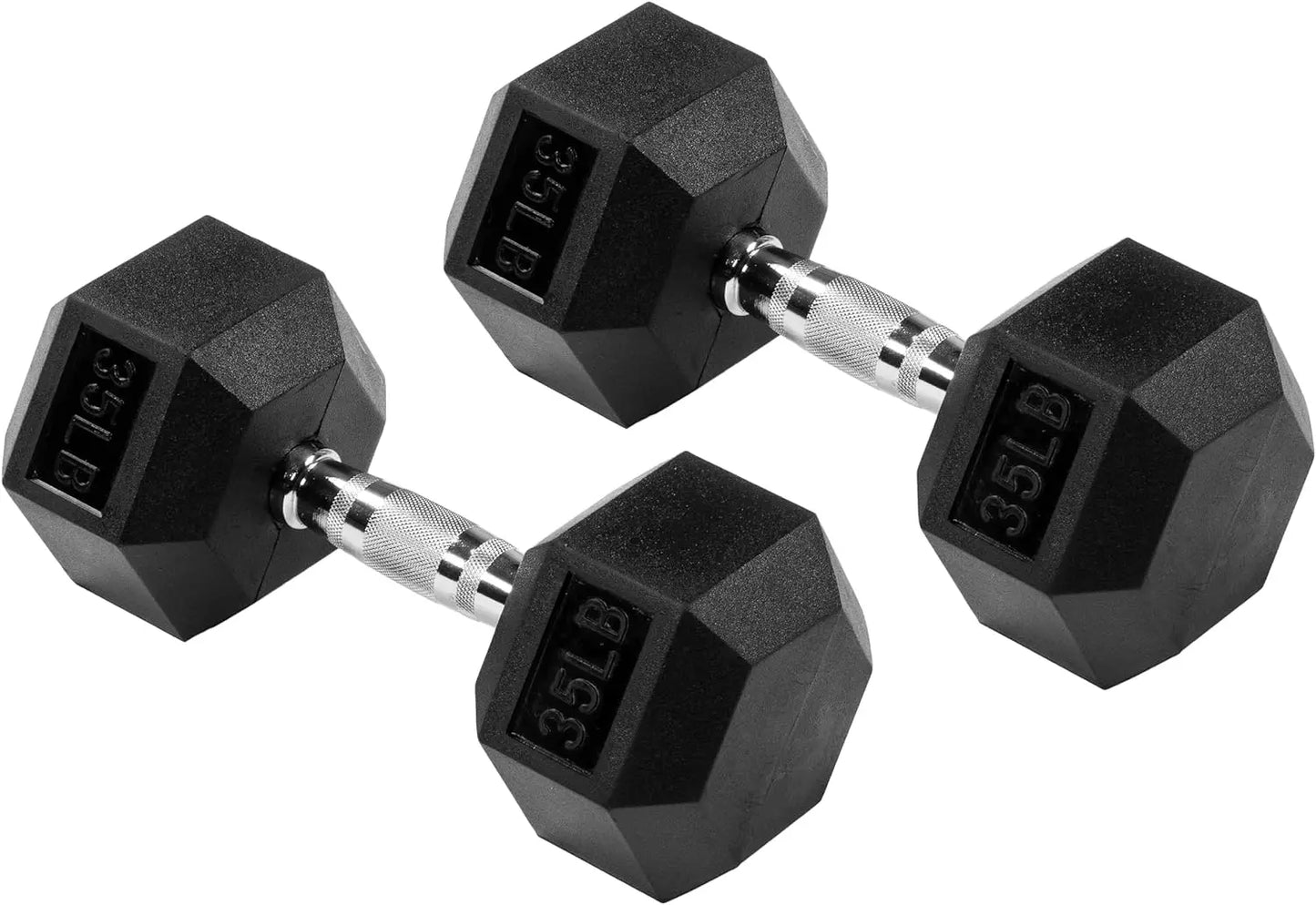 dumbbells,fitness,workout equipment,Rubber Encased Hex Dumbbell, Multiple Sizes