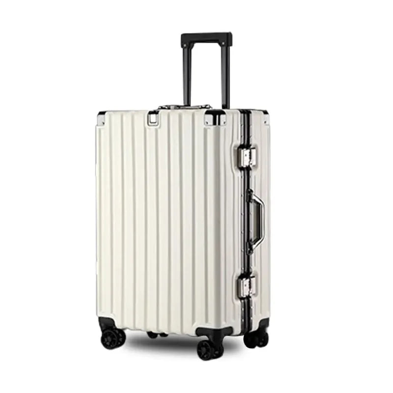 Pull Rod Rolling Suitcase Lightweight Aluminum Frame 20-inch Carry-on Cabin Luggage Large Size 28-Inch Suitcase on Wheels