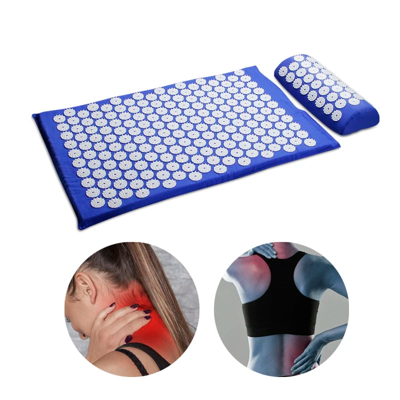 62*38cm Massager Cushion Massage Mat Acupressure Relieve Back Body Pain Spike Mat Acupuncture Yoga Mat/Pillow