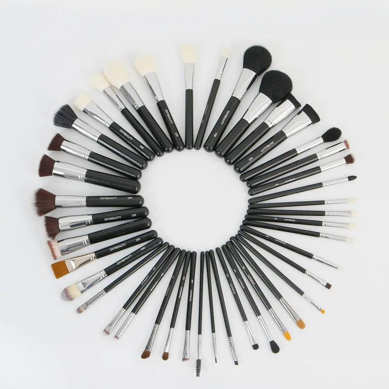 42PCS Full Set Makeup Brush Makeup Artist Professional Facial and Eye Beauty Brush Tools Soft Wool Cosmetics Accessories Brush