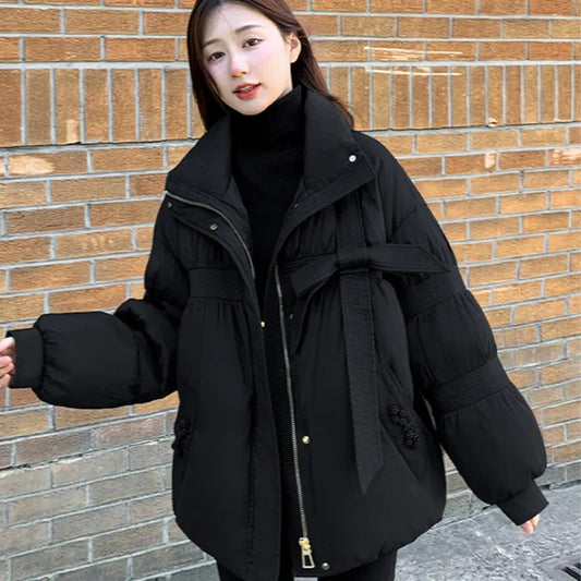 90% White Duck Down Jacket Women's Winter Clothing New Zipper Short Duck-feather Warm Outerwears Loose Casual Slim Basic Coats