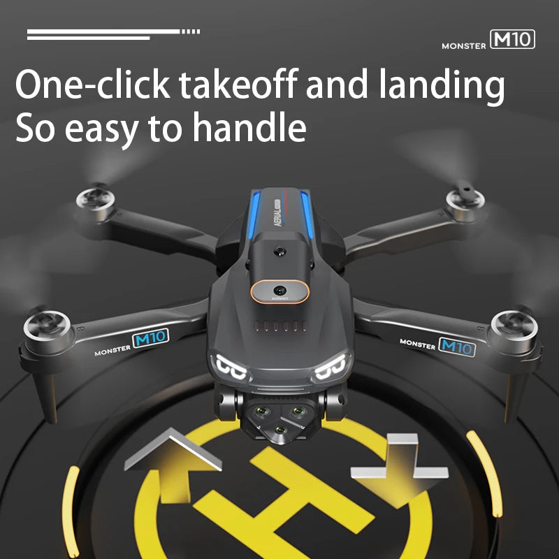 M10 Mini Drone 8K Professional Drone 20km RC Quadcopter FPV Drone with 4k Camera Brushless 2024 Helicopter Obstacle Avoidance HD