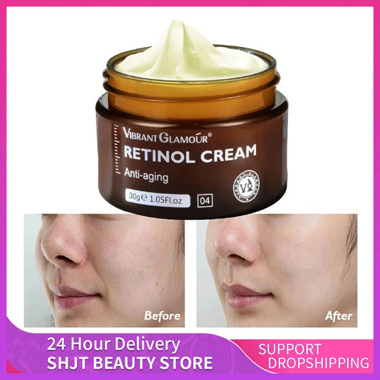 Retinol Face Cream Anti-Aging Remove Wrinkle Firming Lifting Whitening Brightening Moisturizing Hyalronic Acid Facial Skin Care