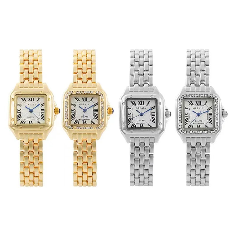 Ladies Fashion Casual Quartz Watch Women Business Stainless Steel Strap Watch