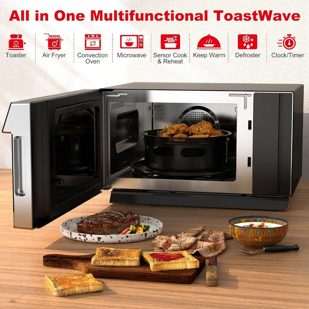 GTWHG12S1SA10 4-in-1 ToastWave with TotalFry 360, Convection, Microwave, Toaster Oven, Air Fryer, 1000W,1.2 Cu.Ft, LCD Display