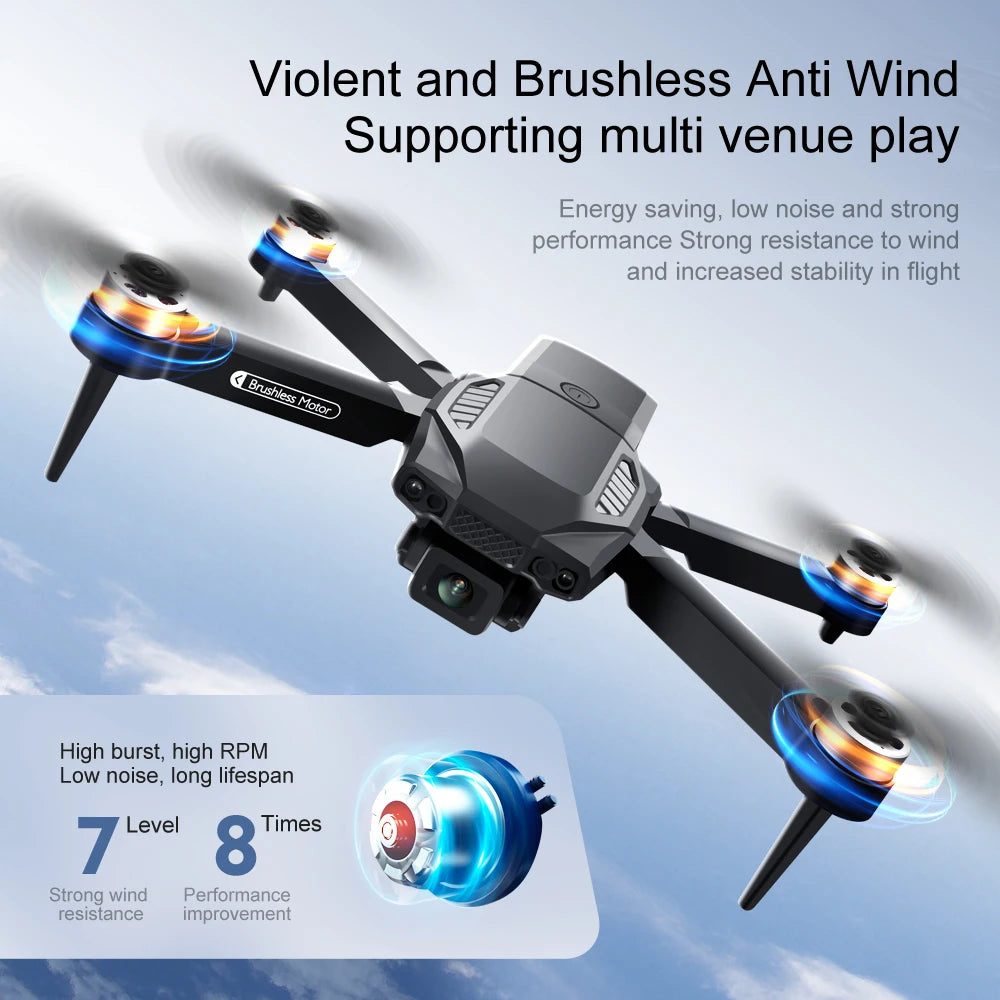 KBDFA F198 New Drone Brushless Motor WIFI FPV Dron HD Dual Camera 8K Professional Obstacle Avoidance Foldable Quadcopter RC Toys