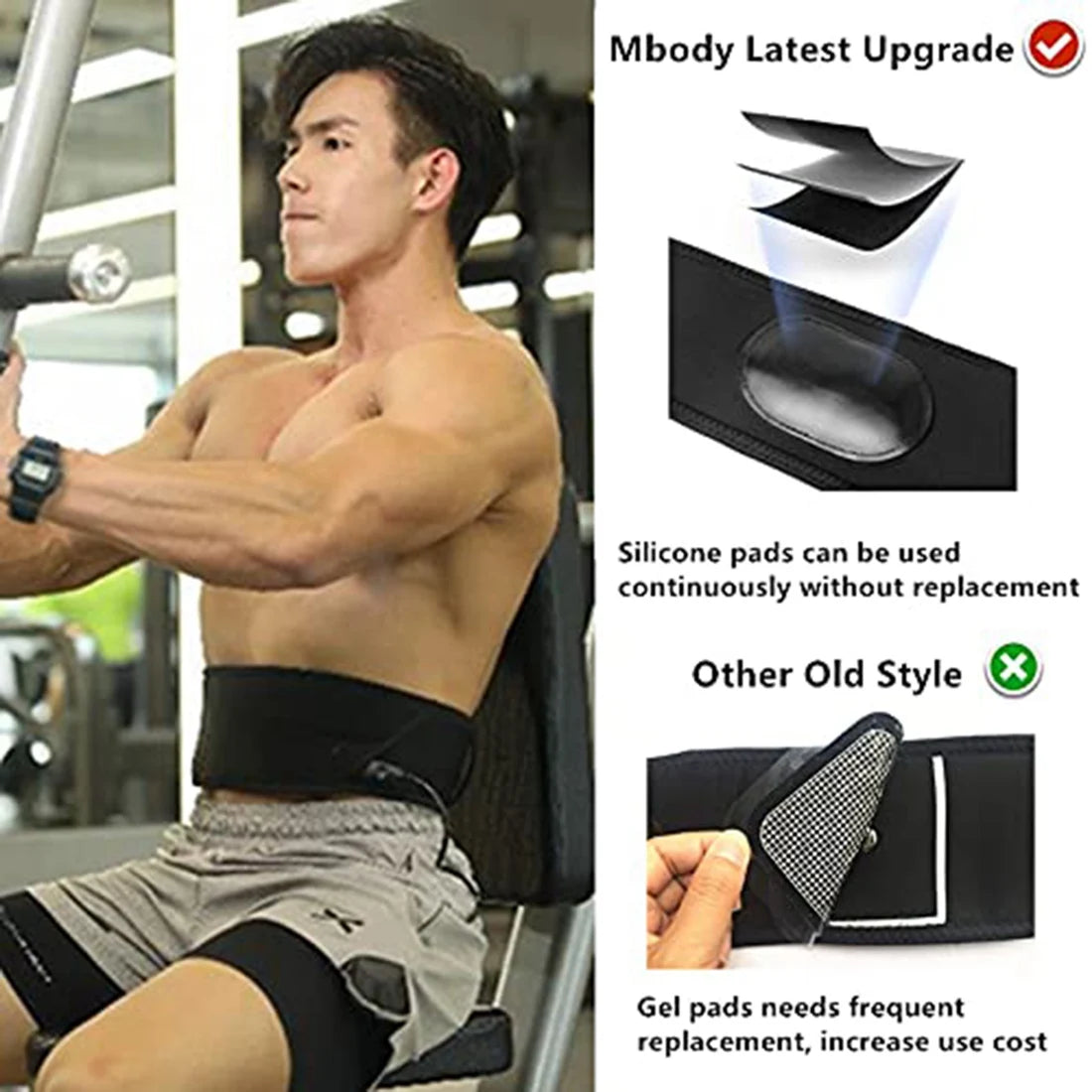 Abdominal Muscle Training Gear ABS Workout Belt 24inch-47inch