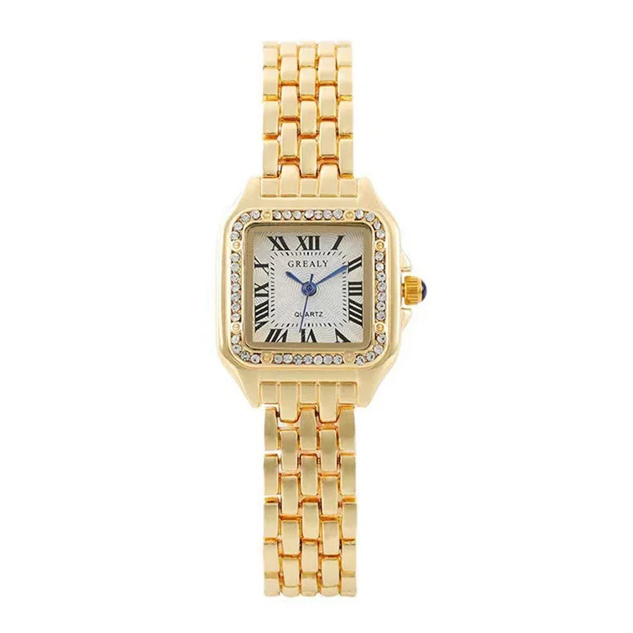 Ladies Fashion Casual Quartz Watch Women Business Stainless Steel Strap Watch