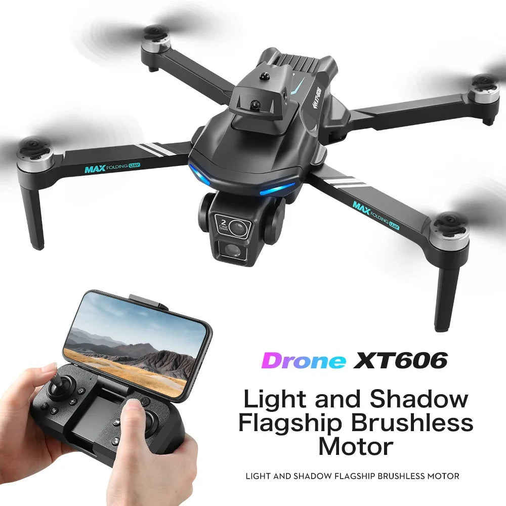 New Mini drone XT606 4K WIFI HD camera FPV Foldable RC Aerial Photography quadcopter Toy Helicopter holiday gift for kids