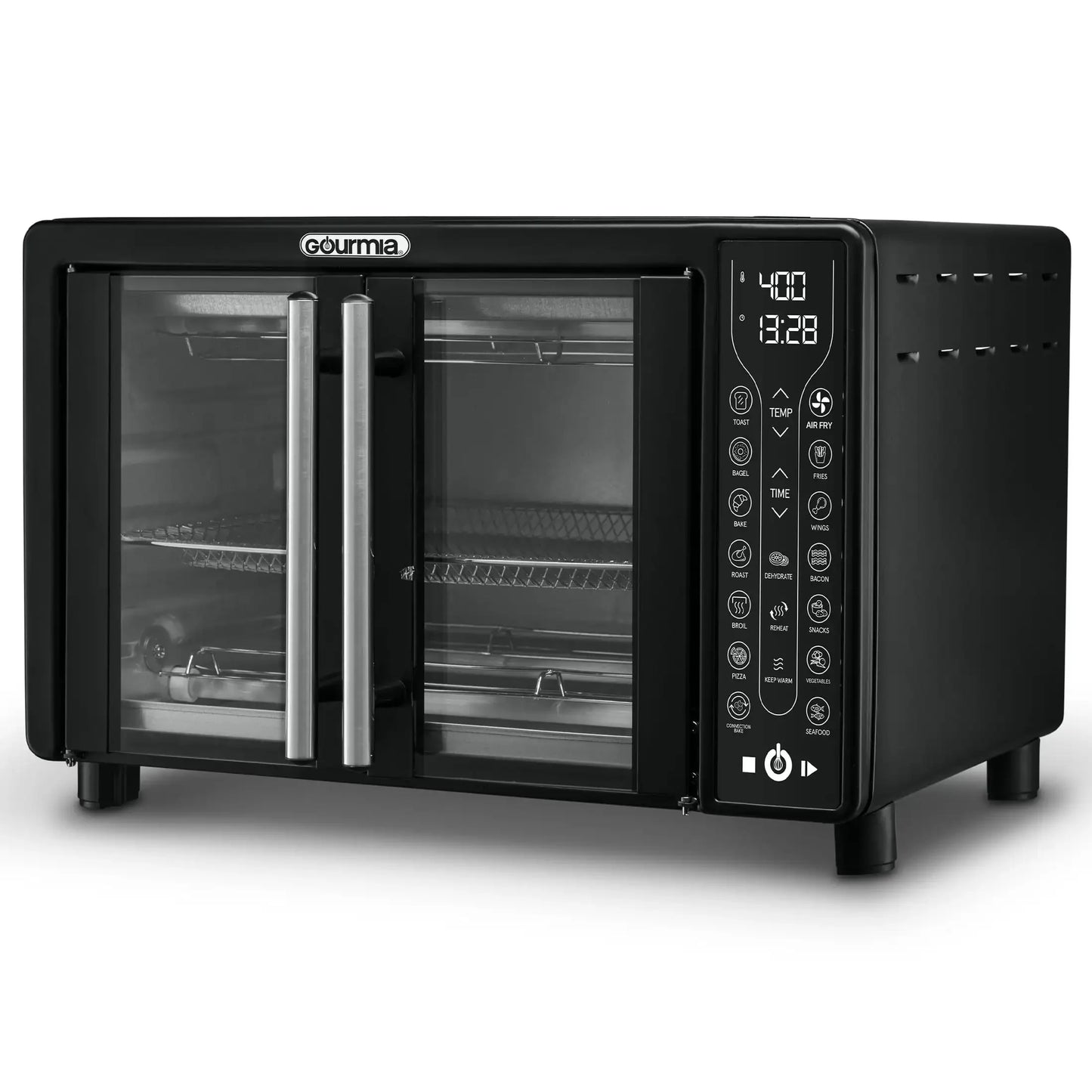 Countertop Toaster with Digital French Door Air Fryer, Oven