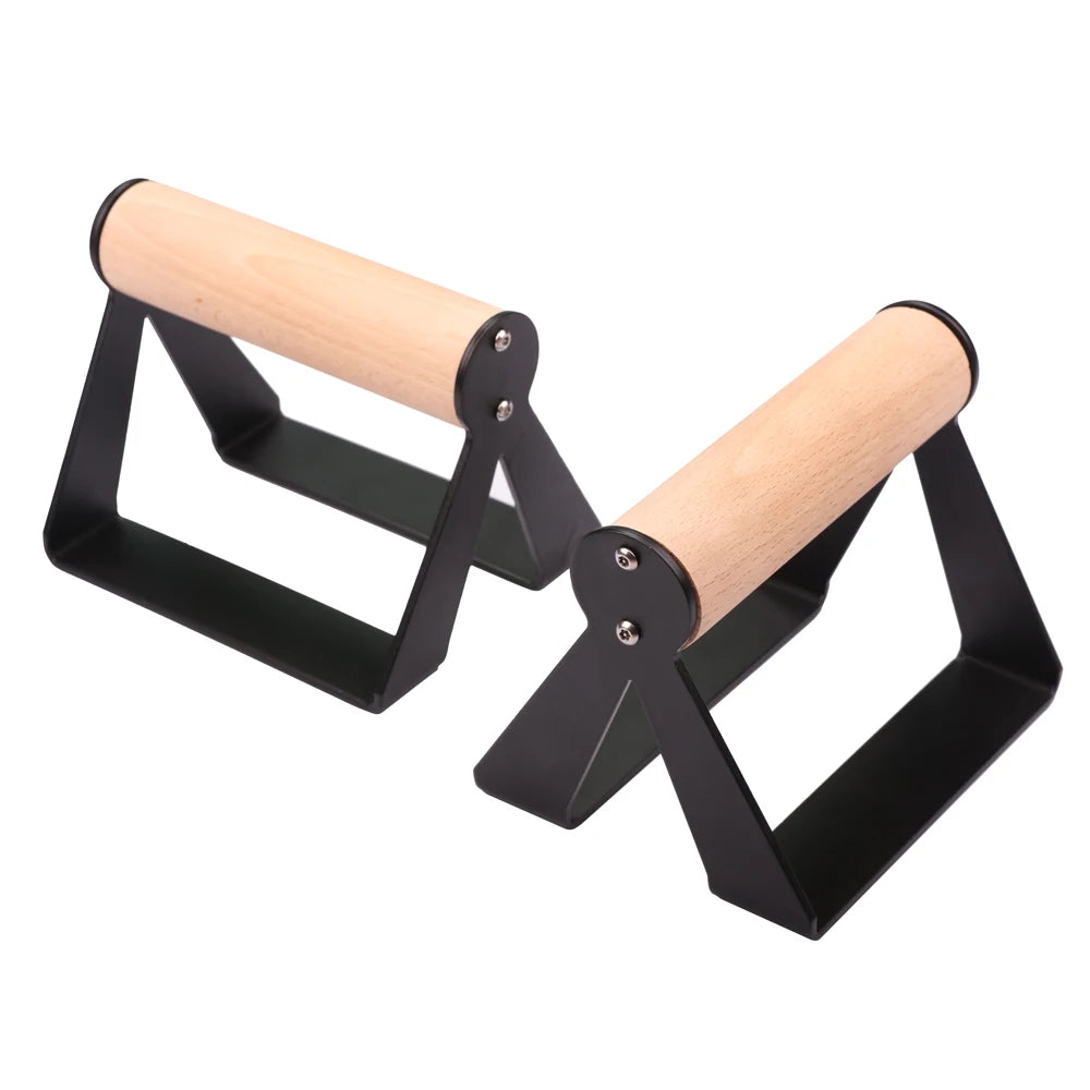 Pushup Stands Wooden Push Up Bars Gym Gear Equipment  Workout Solid Exercise Women Men Portable Fitness push-ups stands