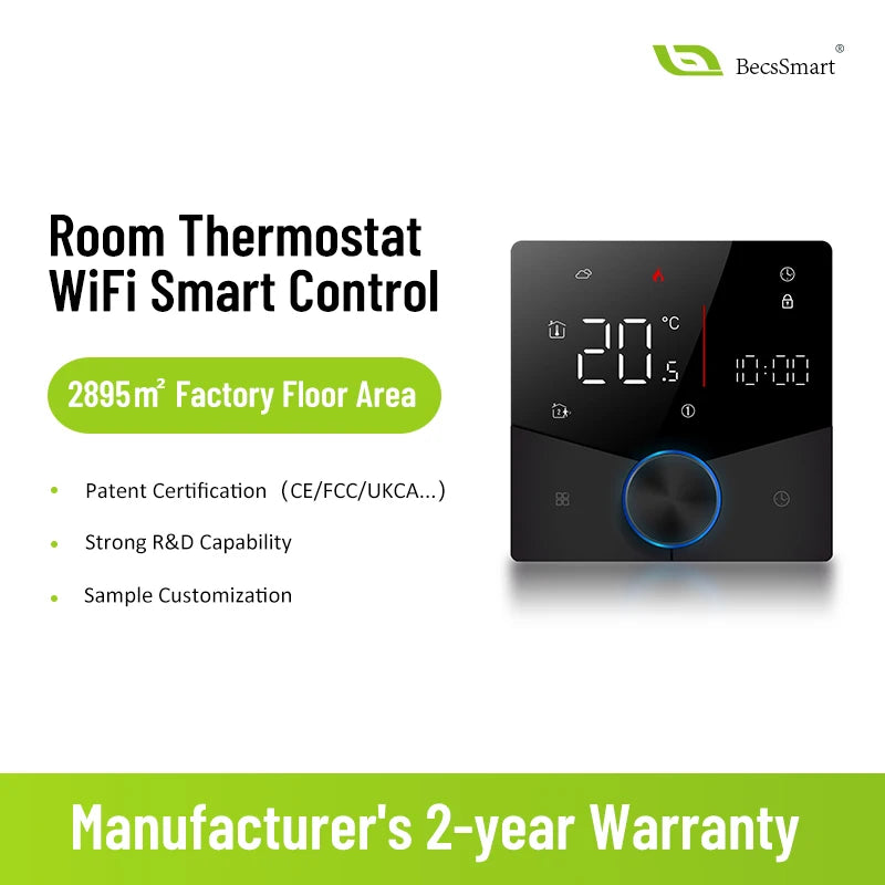 Tuya WiFi Smart Thermostat LCD Display Touch Screen for Electric Floor Heating Water/Gas Boiler Temperature Remote Controller