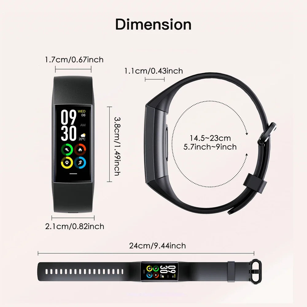 Amoled Fitness Bracelet for Women Tracker Smart Watch Pedometer Sport Waterproof Smartwatch Connected Whatch