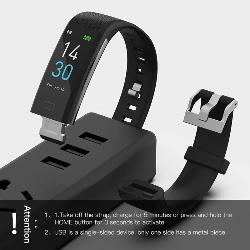 Men's Sports Wristbands Women Bracelet Smart Watch Temperature Blood Pressure Fitness Heart Rate Pedometer Smart Bracelet Watch