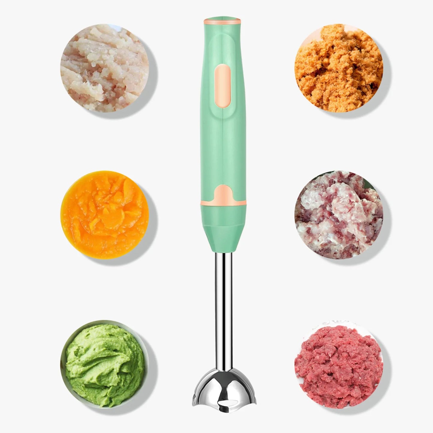 Immersion Hand Stick Blender Electric Food Vegetable Grinder Hand-Held Cooking Complementary Food Machine EU Plug Red