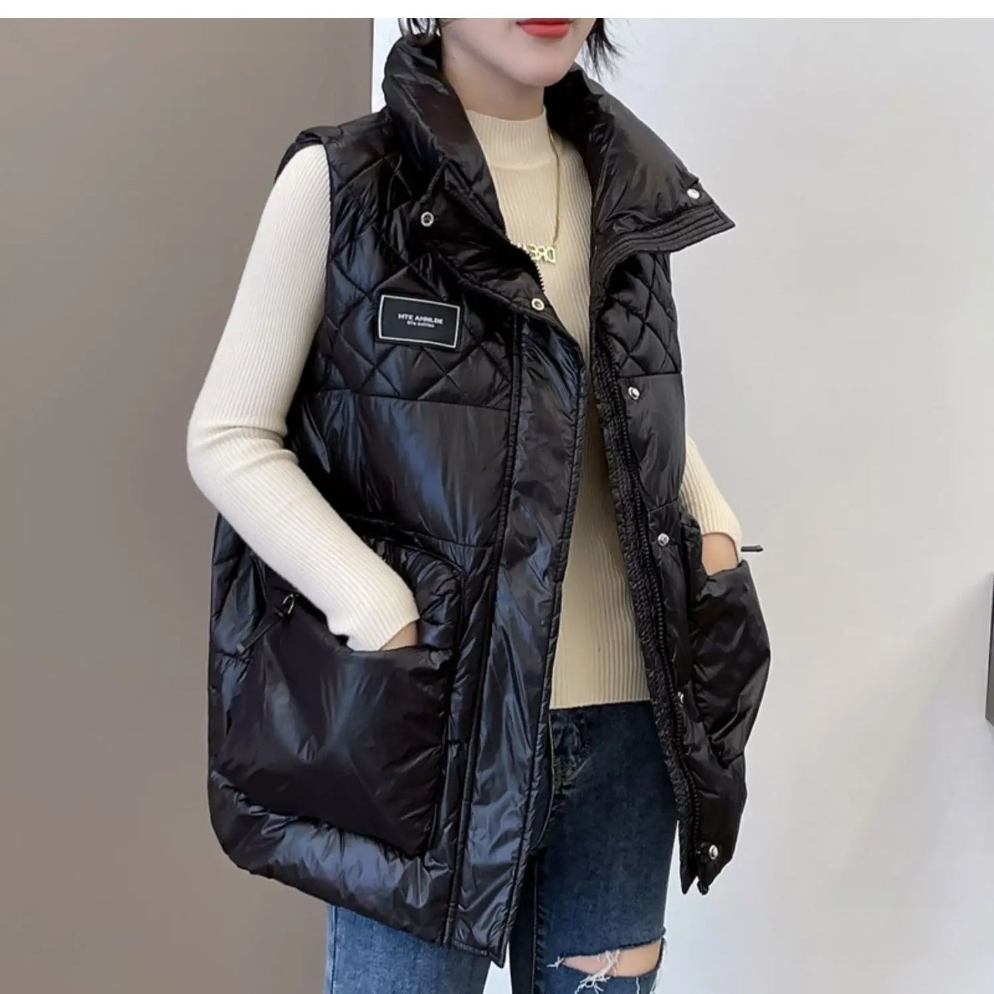 Casual Down Cotton Vest Coats Women's Clothing Short Parkas 2023 New Autumn Winter Korean Vest Jacket Girls Waistcoats fp911