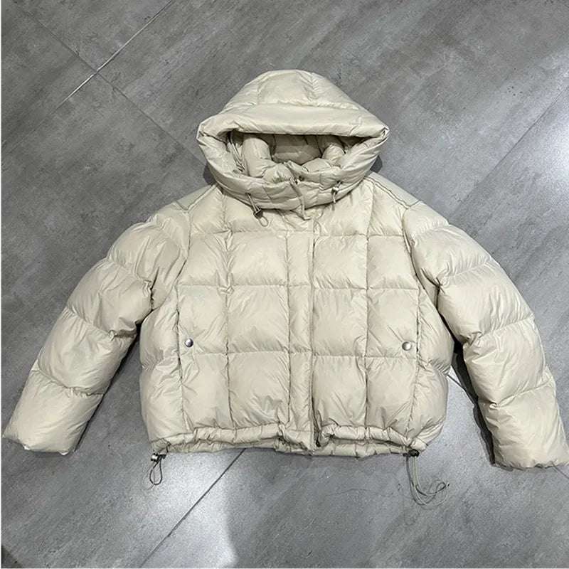 Thicken Down Jacket Women's 20233 Winter New White duck down Cold resistant bread Clothing Coat Female Hooded Parkas Outwear Top