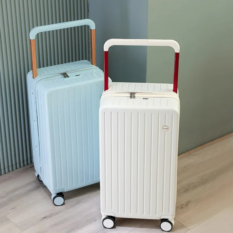 Large capacity Trolley luggage bag Wide tie rod lightweight luggage combination lock Hand luggage ABS zipper luggage travel bag