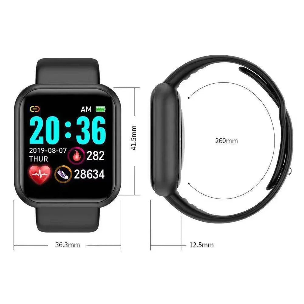 Multifunctional Smart Watch Man watch Bluetooth Connected Phone Music Fitness Sports Bracelet Sleep Monitor Y68 Smartwatch D20