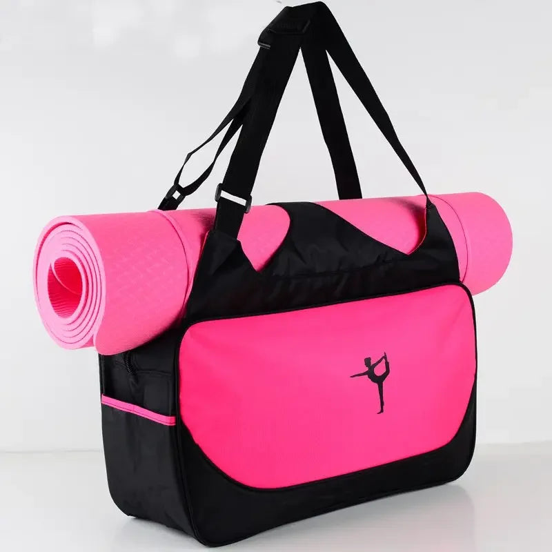 48*24*16cm Multifunctional Yoga Mat Bag Duffle Bag Fitness Yoga Bag Waterproof Yoga Pack Sports Gym Travel Handbag (No YogaMat)