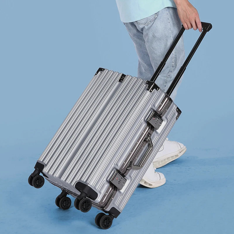 Dropshipping Universal Wheel Boarding Check Large Capacity Solid Suitcase Trolley Luggage Travel 20'26' Inch Trunk Package Bags