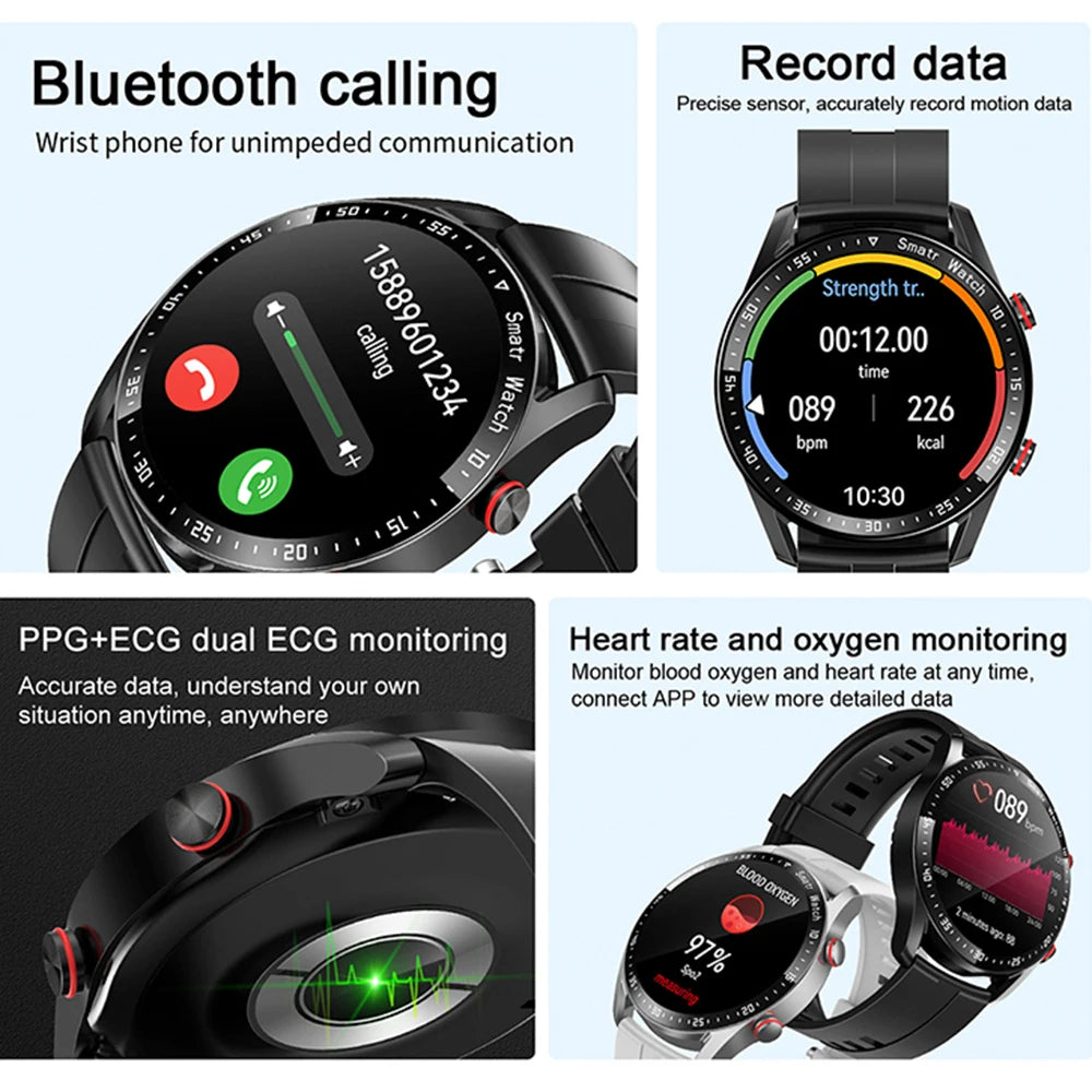 New 2023 ECG+PPG Smart Watch Bluetooth Call Music player Man Watch Sports Waterproof Luxury Smartwatch For Android ios