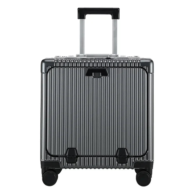 New 2024 Popular Business Luggage Multi-Functional Front Opening Pull Rod 18-Inch Boarding Bag Universal Wheel Travel