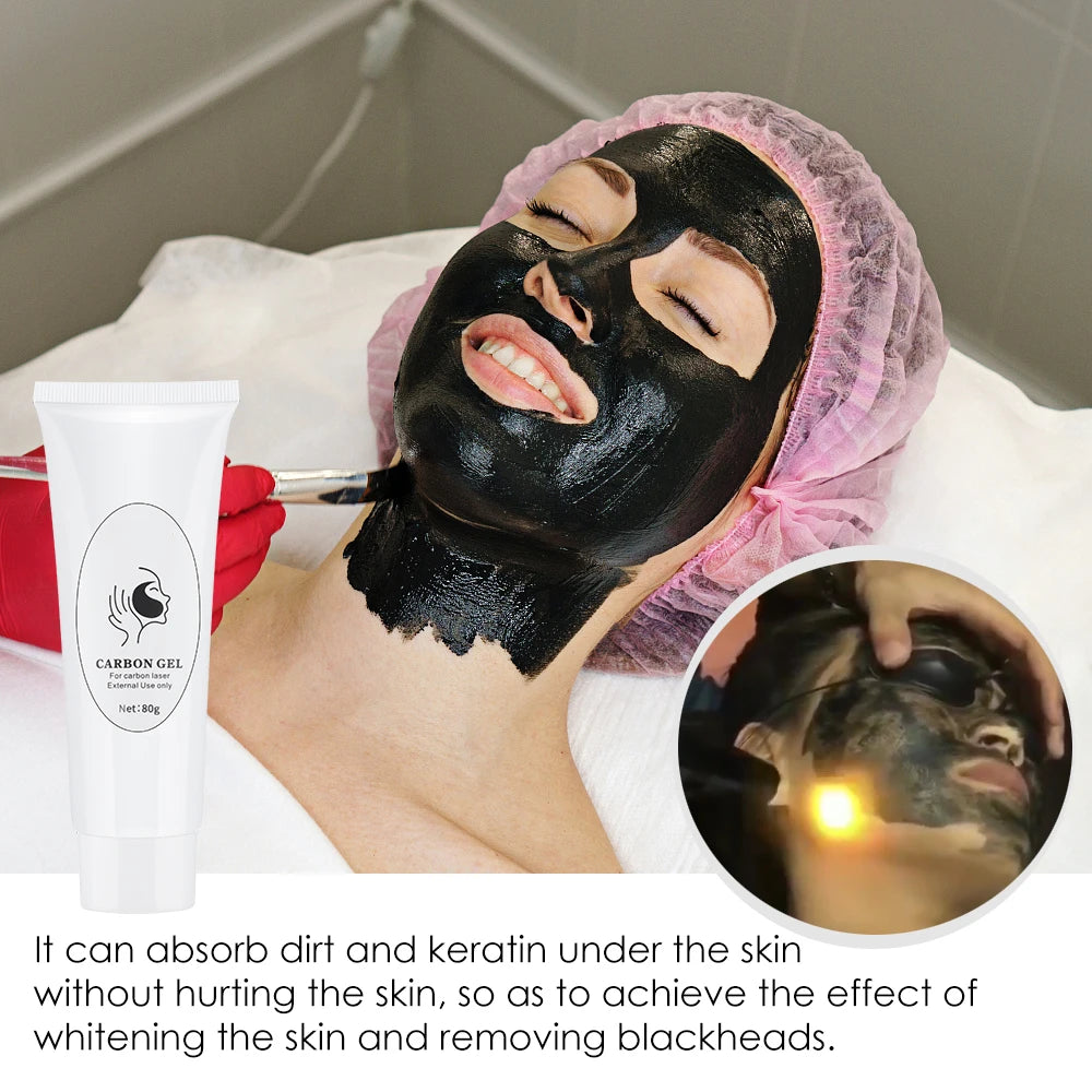 Safe Carbon Cream Black Gel Mask For Laser Skin Peeling Rejuvenation Whitening Skin Peel Deep Cleaning 80ml/PCS