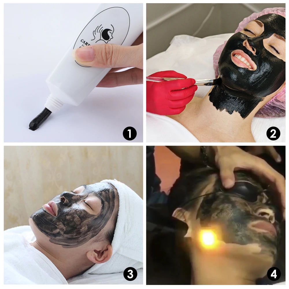 Safe Carbon Cream Black Gel Mask For Laser Skin Peeling Rejuvenation Whitening Skin Peel Deep Cleaning 80ml/PCS