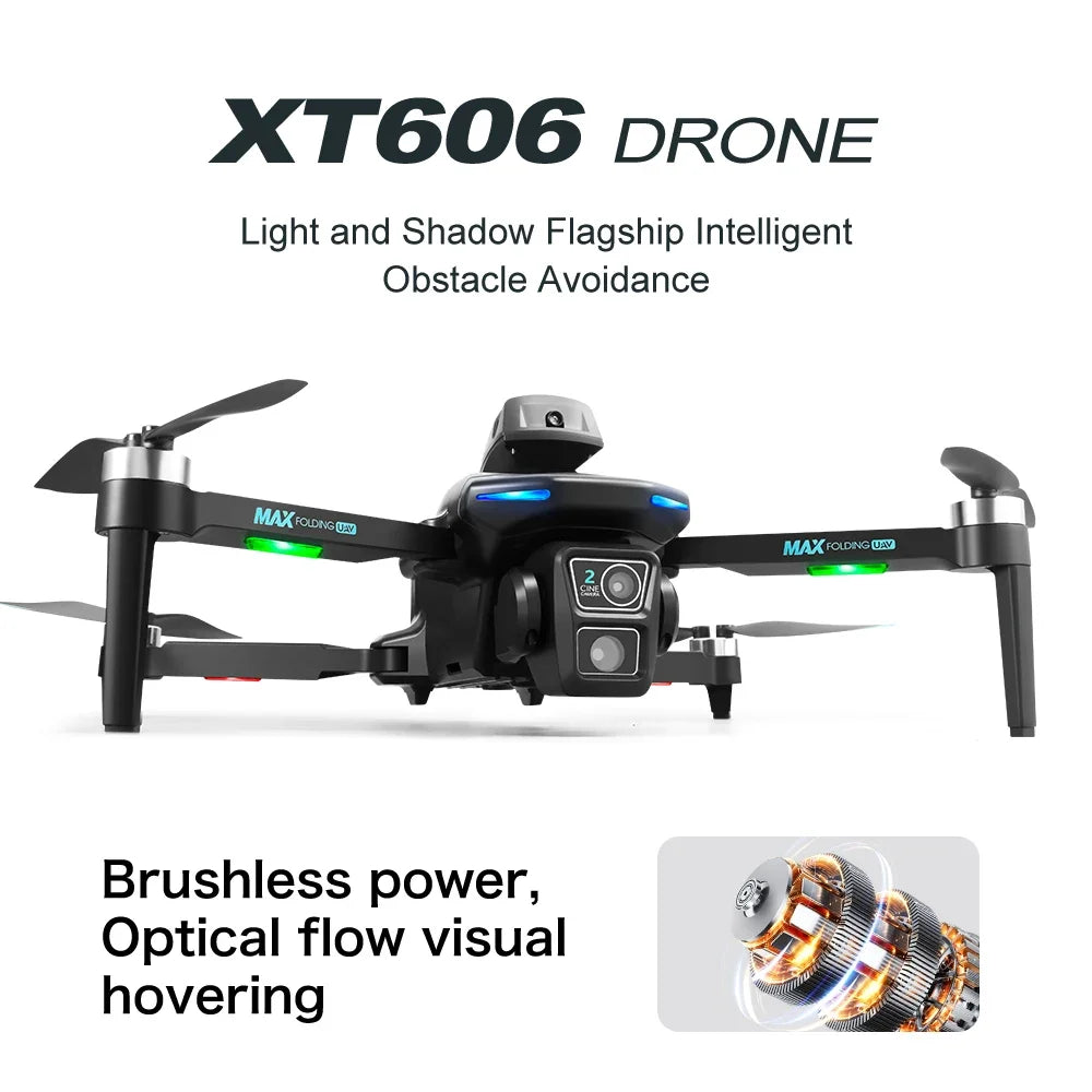 New Mini drone XT606 4K WIFI HD camera FPV Foldable RC Aerial Photography quadcopter Toy Helicopter holiday gift for kids