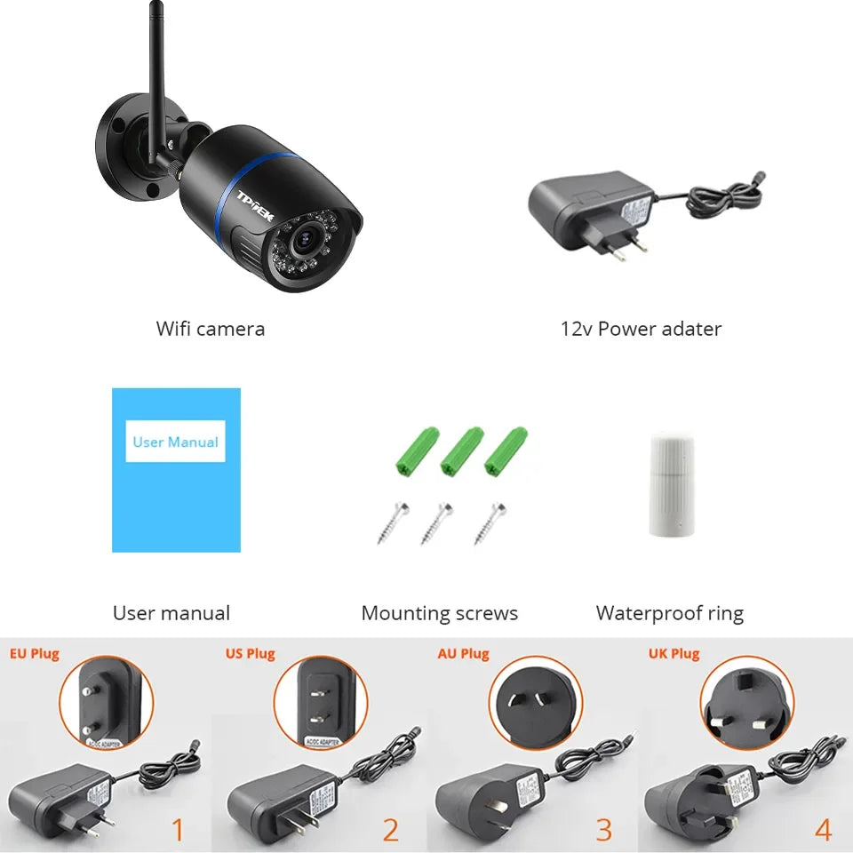 4MP 1080P IP Camera Outdoor WiFi Security Camera Wireless Video Surveillance Wi Fi Bullet CCTV HD Camara CamHipro CamHi Cam