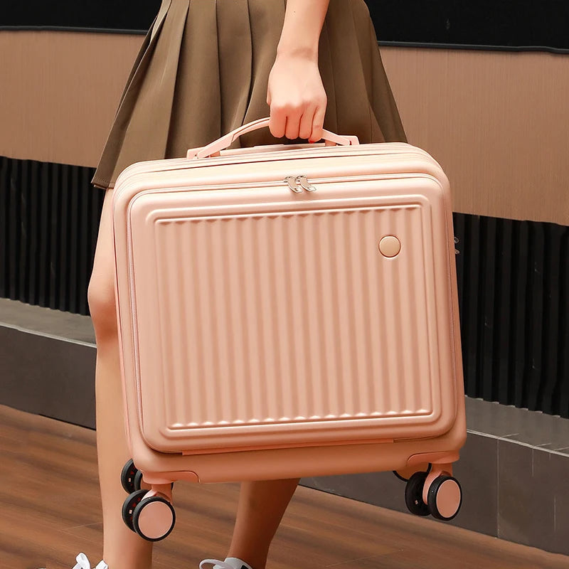 18 Inch Trolley Case Travel Suitcase Boarding Case Mini Password Box Suitcase Portable Universal Wheel Rolling Luggage Bag