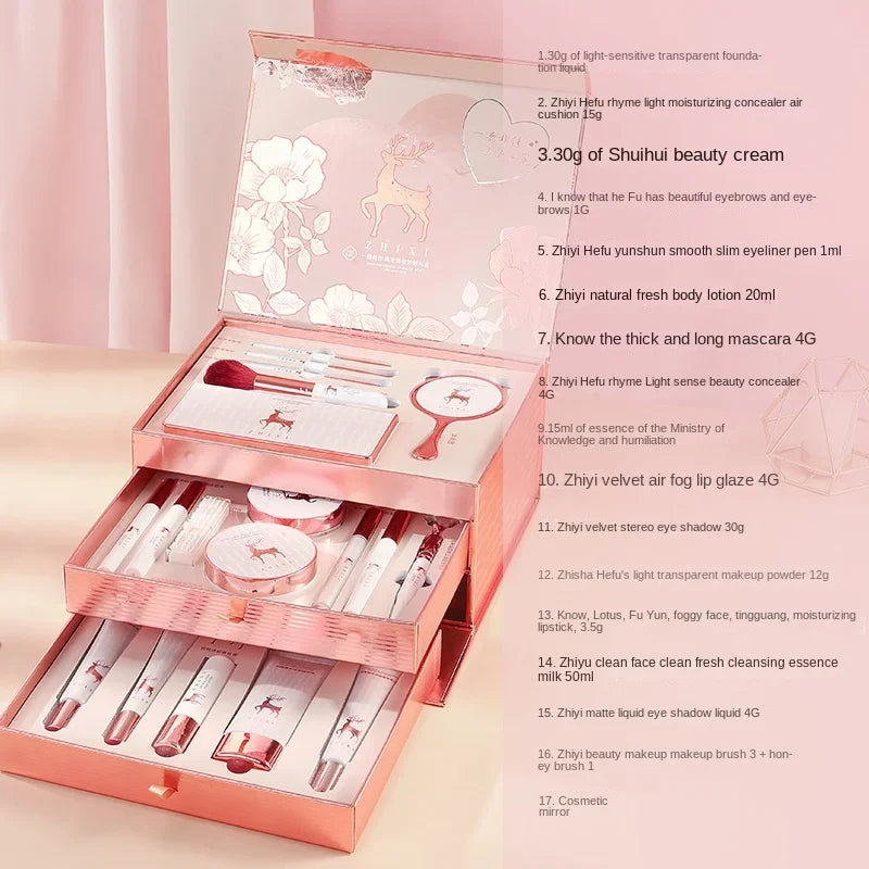 Hot 20Pcs Makeup Set Box Full Mystery Box Lipstick Eyeshadow Set Gift Set Complete Make Up Skincare Products Cosmetics For Women