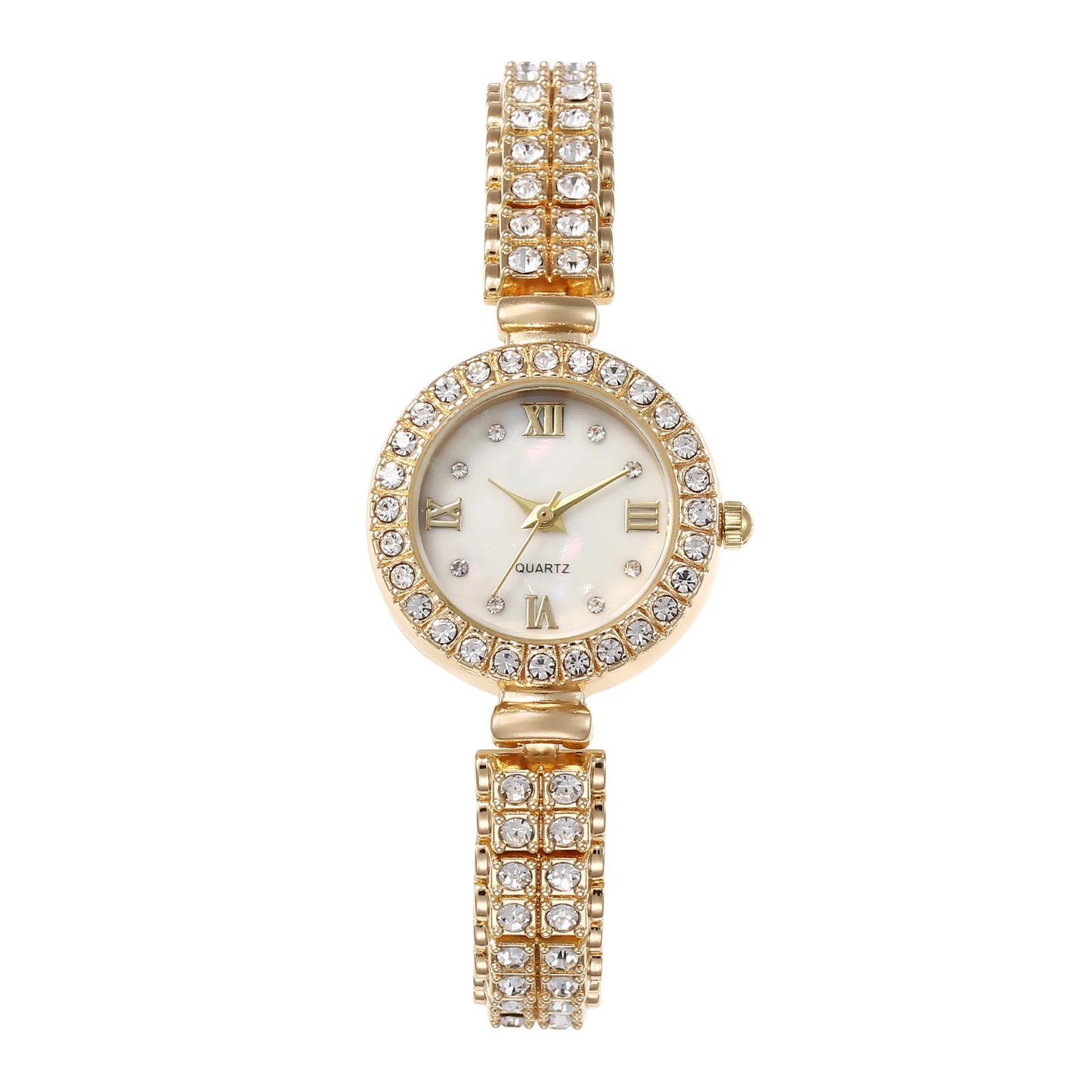 UTHAI W47 Fashion Light Luxury Temperament Women's Watch Round Diamond Clock Ladies  Jewelry Versatile Wristwatch