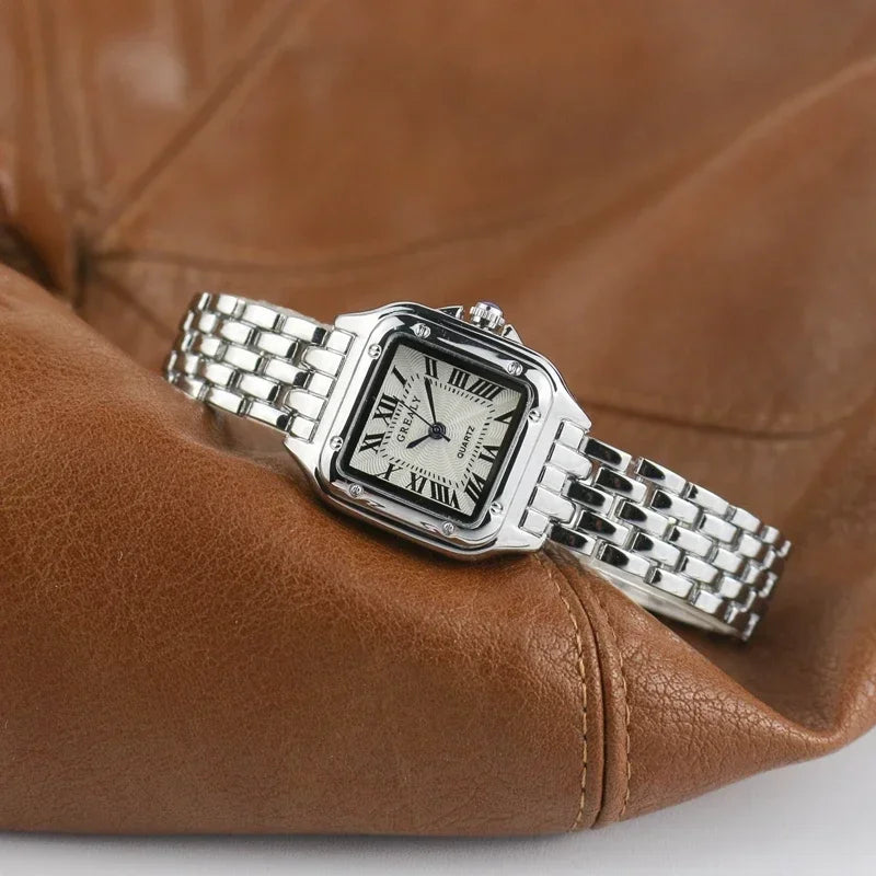 Ladies Fashion Casual Quartz Watch Women Business Stainless Steel Strap Watch