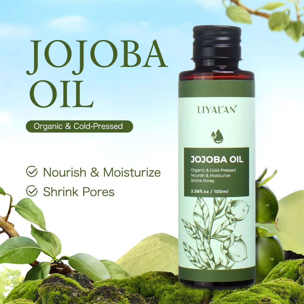 100ml Jojoba Oil Skin Moisturizing Body Massage SPA Smooth Nail Care Natural Organic Carrier Oil Beauty Health