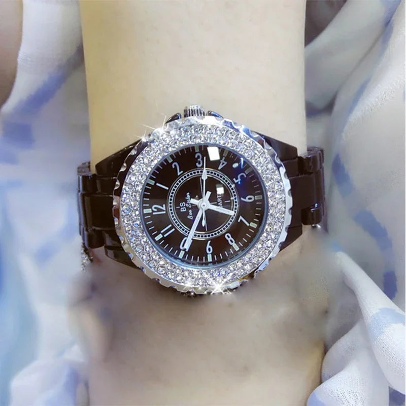 Ceramic Watch for Women Diamond Womens Fashion Quartz Watch Relogio Masculino Luxury Watches Clock Ladies Gifts Droshipping