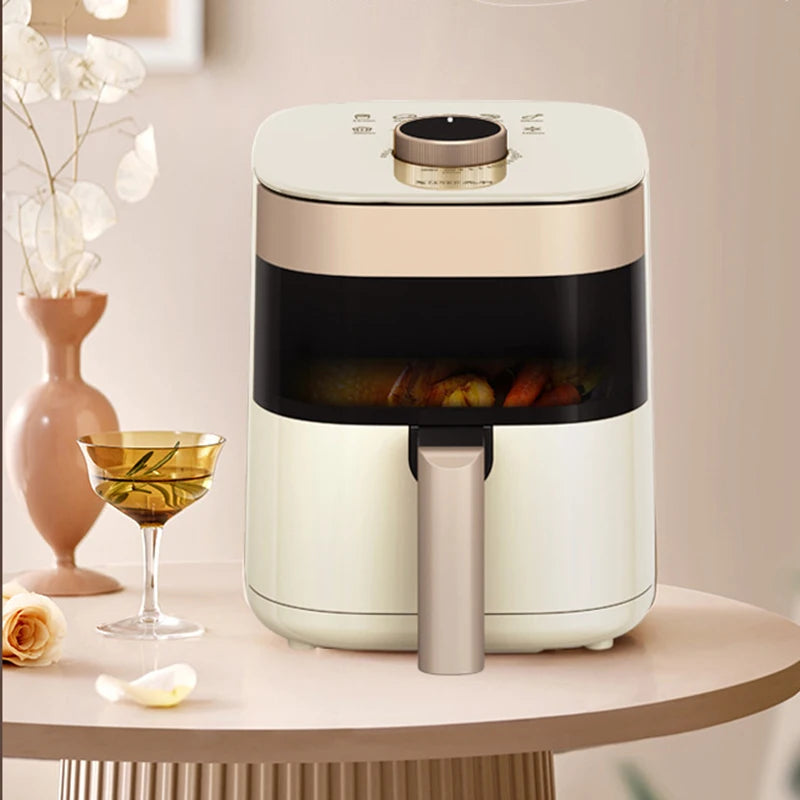 Smart Air Fryers 4.5L Large-capacity Household Multi-functional Smart Oil-free Smokeless Electric Oven AirFryers 220V Fryer