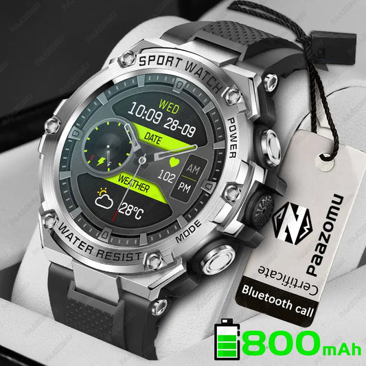 Outdoor Sport Smart Watch Men 800mAh Long Life Battery Bluetooth Call IP68 Waterproof Fitness Tracker SmartWatch For Android ios