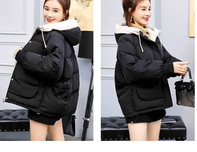 Women's Clothing Fashion Slimming hooded short down coat Winter New