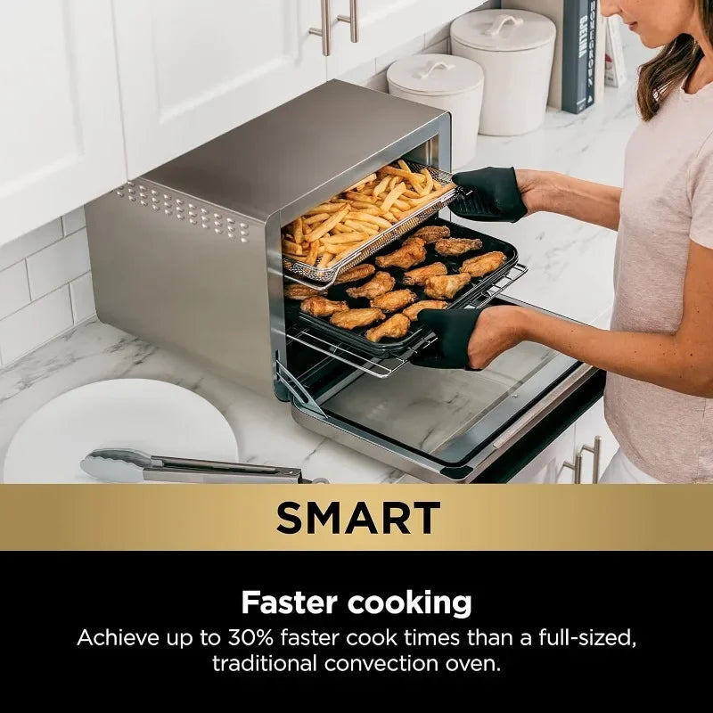 Ninja DT251 Foodi 10-in-1 Smart XL Air Fry Oven, Bake, Broil,Toast, Roast,Digital Toaster,Thermometer,True Surround Convection